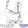 Grohe 23413001 Mixer Spare Tech Diagram