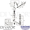 Grohe 23462001 Mixer Spare Diagram