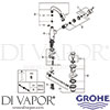 Grohe 23462AL1 Mixer Spare Diagram