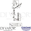 Grohe 23537002 Mixer Spare Diagram