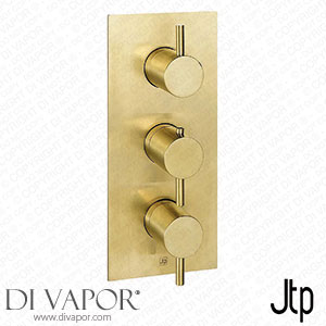 JTP Vos Brushed Brass Twin Outlet Thermostatic Concealed Shower Valve Vertical - 23690ABBR Spare Parts