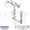 Grohe Sinfonia Chrome and Gold Bidet Mixer Spares