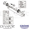 Grohe 24068DA0 Mixer Spare Tech Diagram