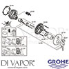 Grohe 24095001 Mixer Spare Tech Diagram