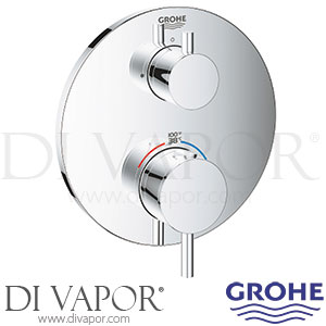 Grohe Atrio Thermostatic Mixer For 1 Outlet with Shut Off Valve - 01/19 - Shower Spare Parts 24150003 GEN1