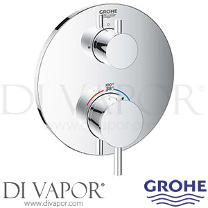 Grohe Atrio Thermostatic Mixer For 1 Outlet with Shut Off Valve - 03/19 - Shower Spare Parts 24150003 GEN2