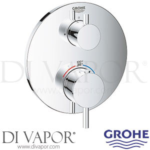 Grohe Atrio Thermostatic Mixer For 1 Outlet with Shut Off Valve - 03/20 - Shower Spare Parts 24150003 GEN3