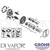 Grohe 24150EN3-GEN3 Mixer Spare Tech Diagram