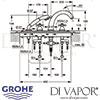 Grohe Sinfonia 4-Hole Bath Shower Combination Dimensions