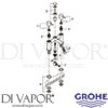 Grohe 25173001 Mixer Spare Tech Diagram