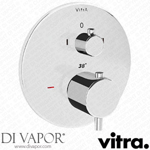 VitrA 257667 Origin Round Built-In 2 Way Thermostatic Shower Mixer Valve - Chrome Spare Parts