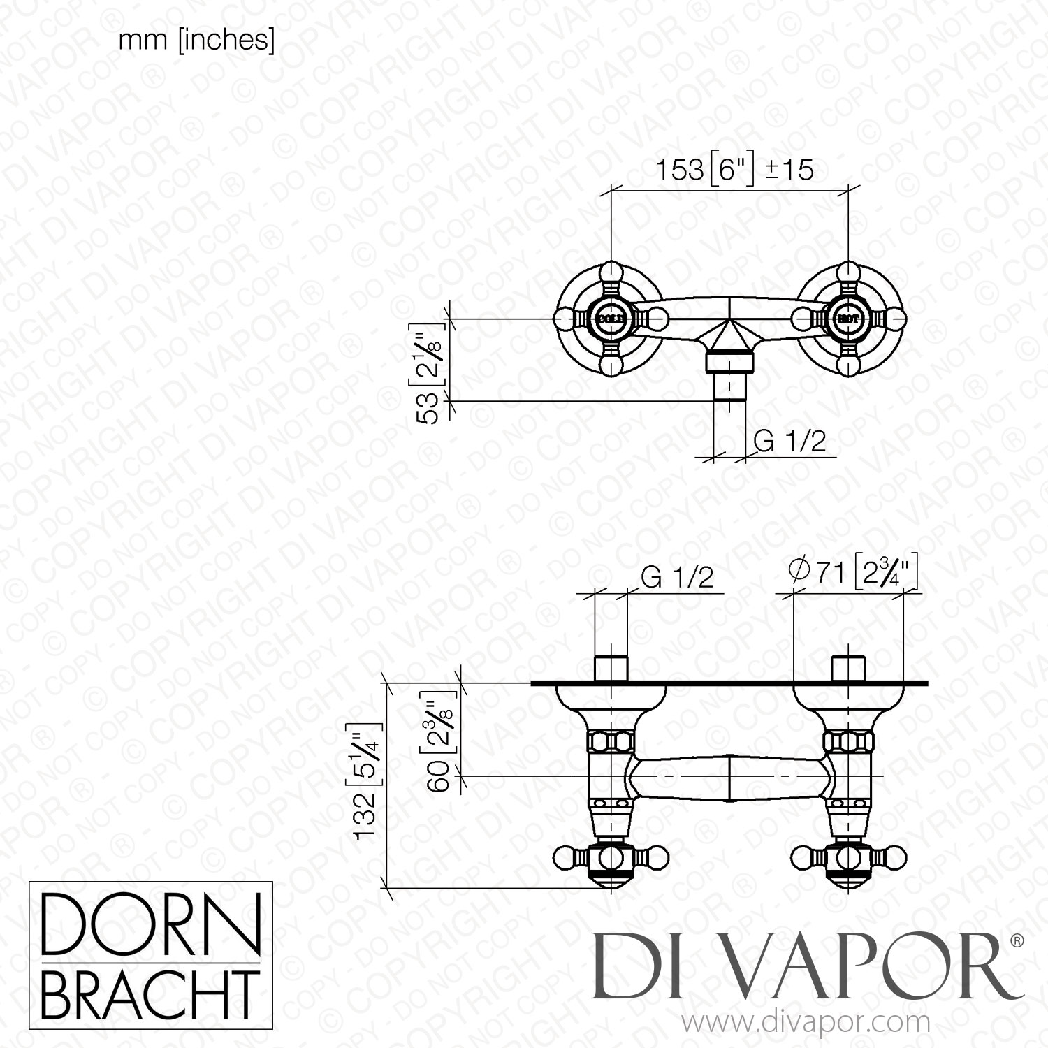 Dornbracht Madison Shower Mixer For Wall Mounting Brushed Dark   Dornbracht Diagram 