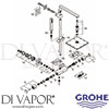 Grohe 26087000 Mixer Spare Tech Diagram