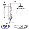 Grohe Rainshower Solo Shower System Diverter Dimensions