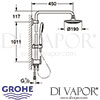 Grohe Rainshower Solo Shower System Diverter Dimensions