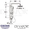 Grohe Euphoria Rainshower System Solo Chrome Diverter Dimensions