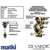 Matki Swadling 2810 Invincible Concealed Valve 1997-2003 Dimensions