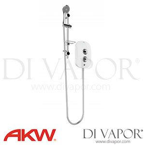 AKW 29024 iTherm White 8.5kW Thermostatic Electric Shower with Standard Kit Spare Parts