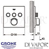 Grohe SmartControl Concealed Mixer 3 Valves Dimensions