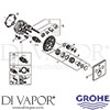 Grohe 29165LS0 Spare Tech Diagram