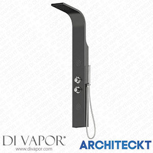 Architeckt 2SHWT010 Thermostatic Brushed Black Shower Tower Panel 2 Body Jets 2 Twin Heads Spare Parts