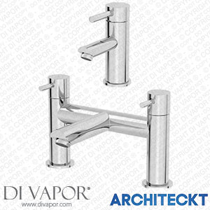 Architeckt 2TAPB040SET1 Modern Bathroom Basin Mono Mixer Tap Bath Filler Mixer Set Chrome Lever Modern Spare Parts