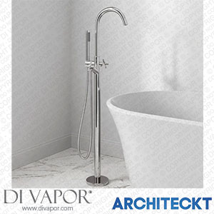 Architeckt 2TAPB041K Freestanding Bathroom Tap Bath Shower Mixer Chrome Floor Mounted Free Standing Spare Parts