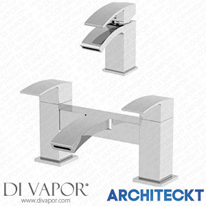 Architeckt 2TAPB044SET1 Modern Bathroom Mono Basin Sink Bath Mixer Filler Tap Set Chrome Spare Parts