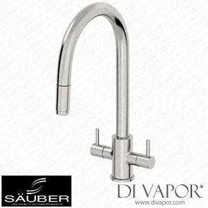 Sauber Pull Out Kitchen Tap Dual Lever Brushed Nickel 2TAPK031A Spare Parts