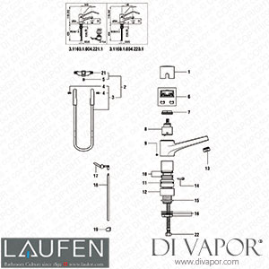 Laufen Basin Mixer (3.1160.1.004.220.1) Spare Parts