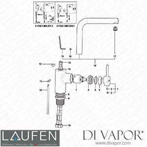 Laufen Basin Mixer (3.1162.1.004.220.1) Spare Parts