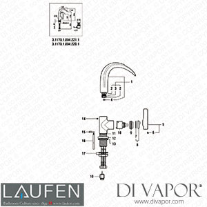 Laufen Basin Mixer Open (3.1170.1.804.220.1) Spare Parts