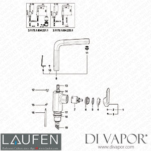 Laufen Basin Mixer (3.1175.1.004.220.1) Spare Parts