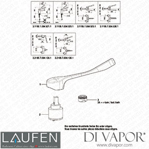 Laufen Basin Single-Lever Mixer (3.1195.1.004.520.1) Spare Parts