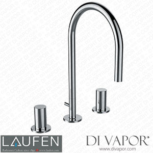 Laufen 2 Handles Basin 3-Holes Mixer + Spout + Basin 2-Holes Mixer (3.1233.3.004.221.1) Spare Parts