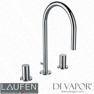 Laufen 2 Handles Basin 3-Holes Mixer + Spout + Basin 2-Holes Mixer (3.1233.3.004.223.1) Spare Parts