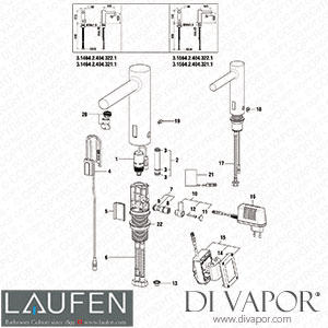 Laufen Electronic Washsmixer (3.1464.2.404.321.1) Spare Parts