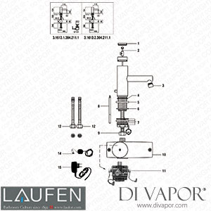 Laufen Basin Mixer Lumitouch (3.1613.1.304.211.1) Spare Parts