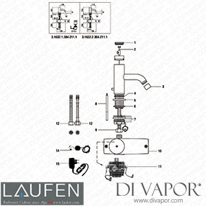 Laufen Basin Mixer Lumitouch (3.1632.1.304.211.1) Spare Parts