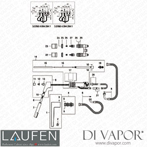 Laufen Roman Tub Filler (3.2068.4.004.284.1) Spare Parts