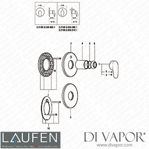 Laufen Simibox Set for Concealed Curveplus (3.2109.6.004.000.1) Spare Parts