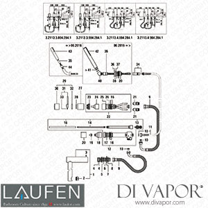 Laufen Roman Tub Filler (3.2113.4.004.284.1) Spare Parts