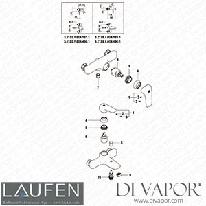 Laufen Bath and Shower Mixer (3.2120.7.004.131.1) Spare Parts