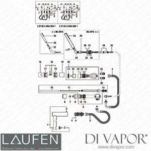 Laufen Roman Tub Filler (3.2132.4.004.284.1) Spare Parts