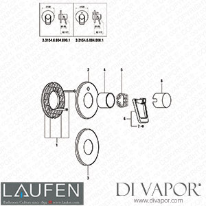 Laufen Simibox Set for Concealed Modernaplus (3.2154.6.004.000.1) Spare Parts