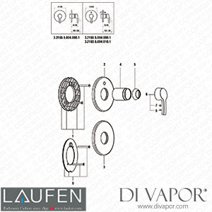 Laufen Simibox Set for Concealed Curvepro (3.2165.6.004.000.1) Spare Parts