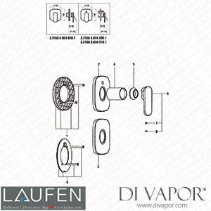 Laufen Simibox Set for Concealed Cityprime Old (3.2168.6.004.000.1) Spare Parts