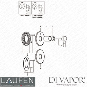 Laufen Simibox Set for Concealed Curveprime (3.2170.6.004.010.1) Spare Parts