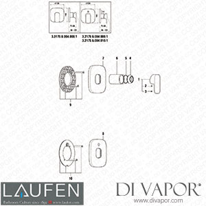 Laufen Simibox Set for Concealed Cityplus (3.2175.6.004.000.1) Spare Parts