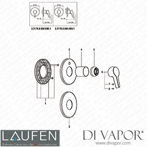 Laufen Simibox Set for Concealed Swap (3.2176.6.004.000.1) Spare Parts